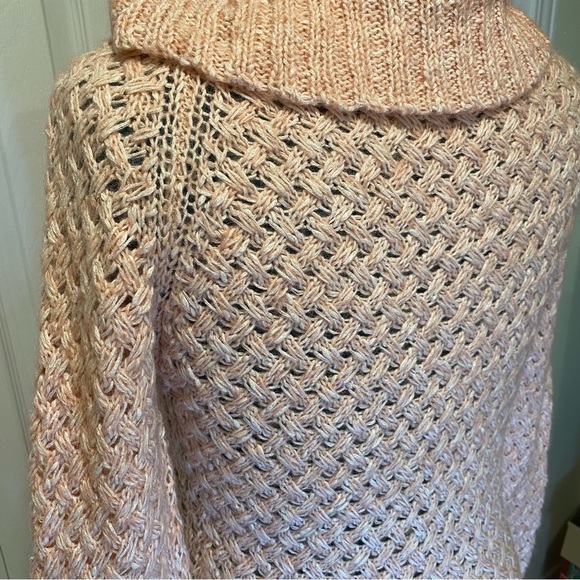 Max & Jac Cowl Neck Pink Peach Knit Warm Sweater. Size Large. - Picture 7 of 14